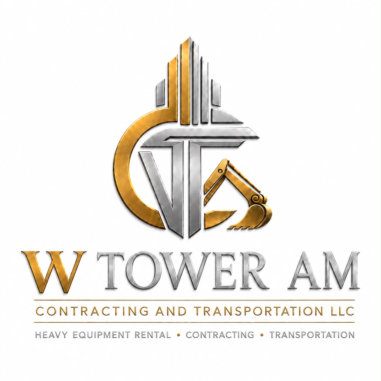 W Tower AM Contracting & Transportation LLC logo designed by StriGrow Technologies